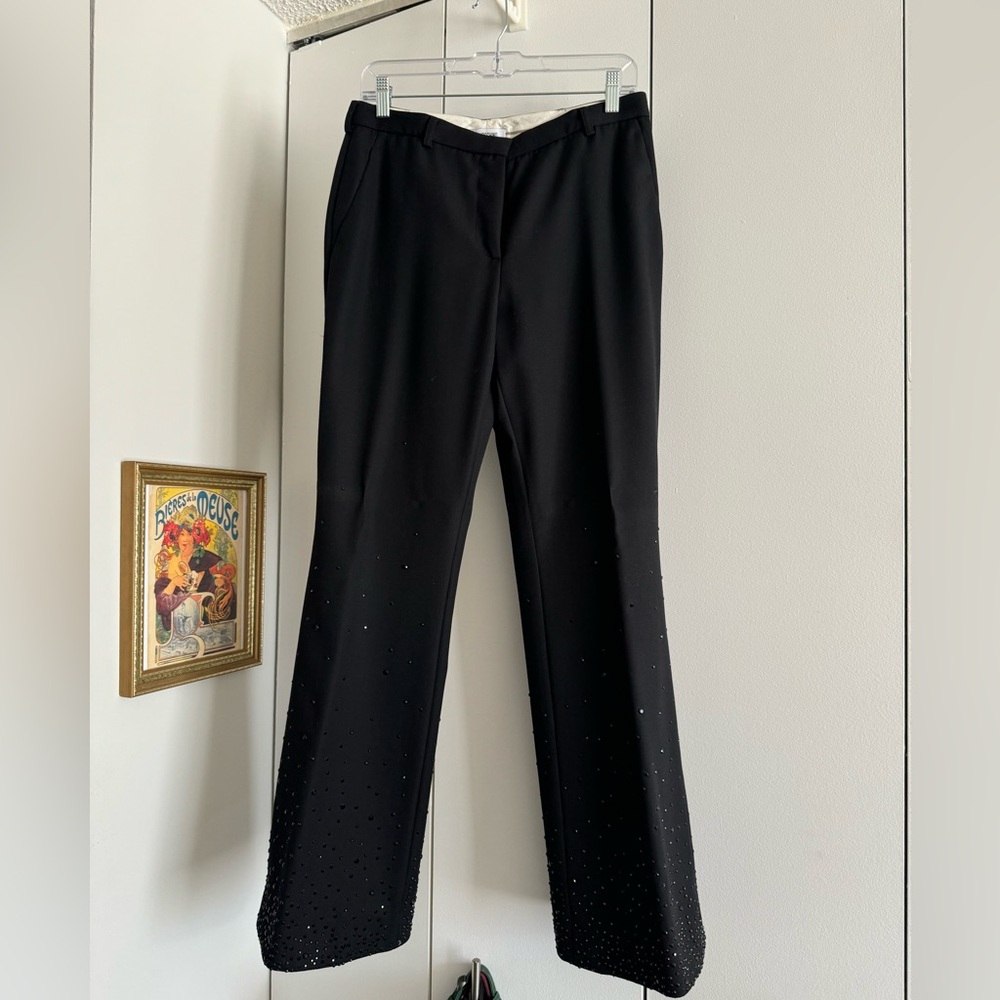 Moschino Beaded Flare Wool Pants